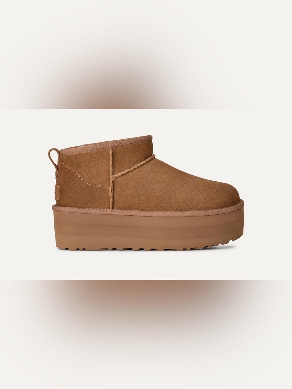 UGG Kids Chestnut Platform Suede Ankle Boot